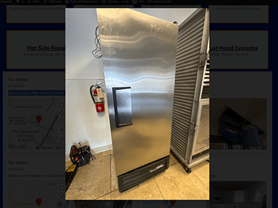 Repaired True Mfg. Reach-In Freezer