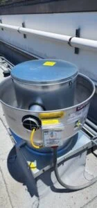 Performed commercial kitchen exhaust fan replacement for Encantada in Austin TX after installation of a new dishwasher exhaus...