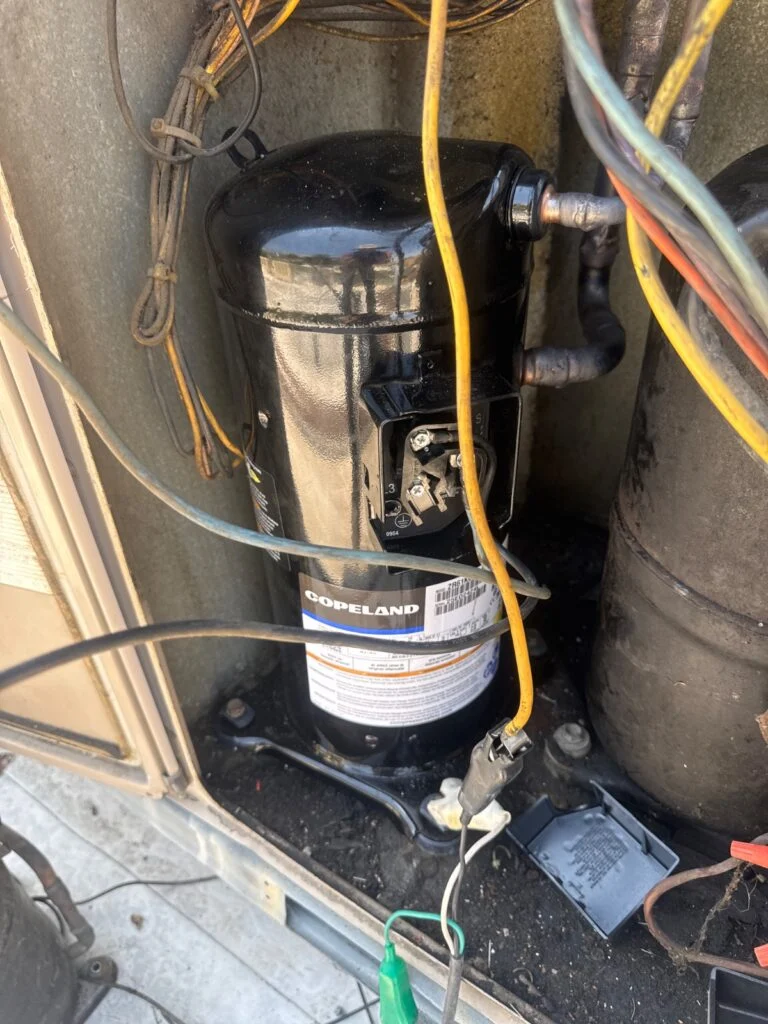 Repair: Installed new compressor on RTU.