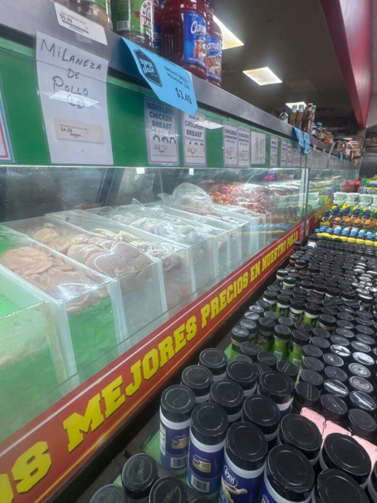 Repaired meat market service case.
