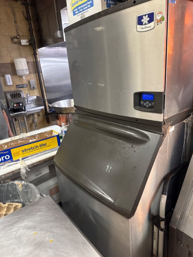 Repaired ice machine. Replaced compressor.