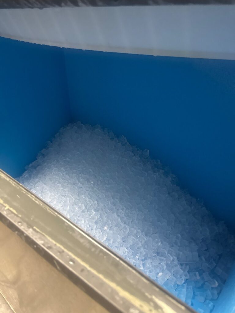 Clean ice machine.
