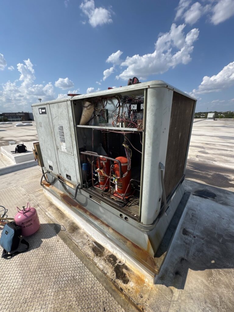 Repairs leaking AC.