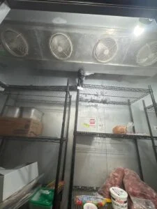 Repaired walk in freezer