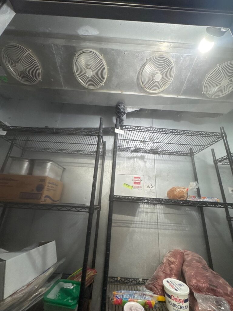Repaired walk in freezer