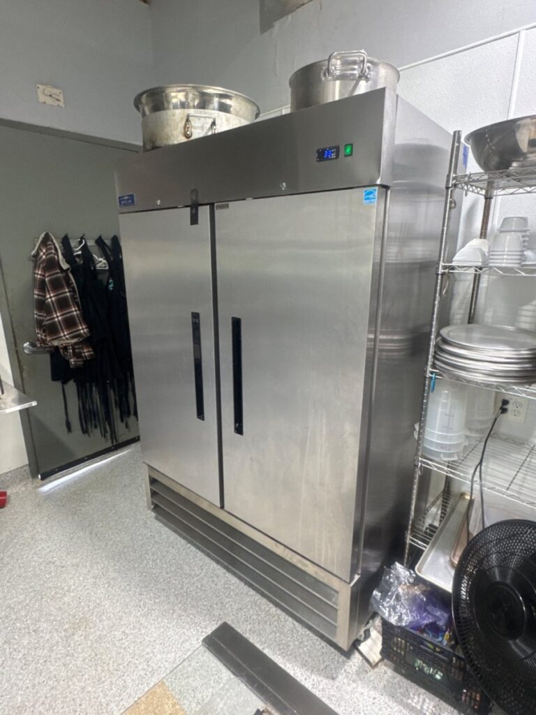 Repaired 2 door commercial cooler.