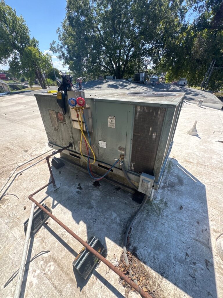 Repaired commercial AC RTU in Austin Tx.