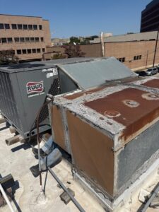 AC RTU Duct repair in Austin Tx.