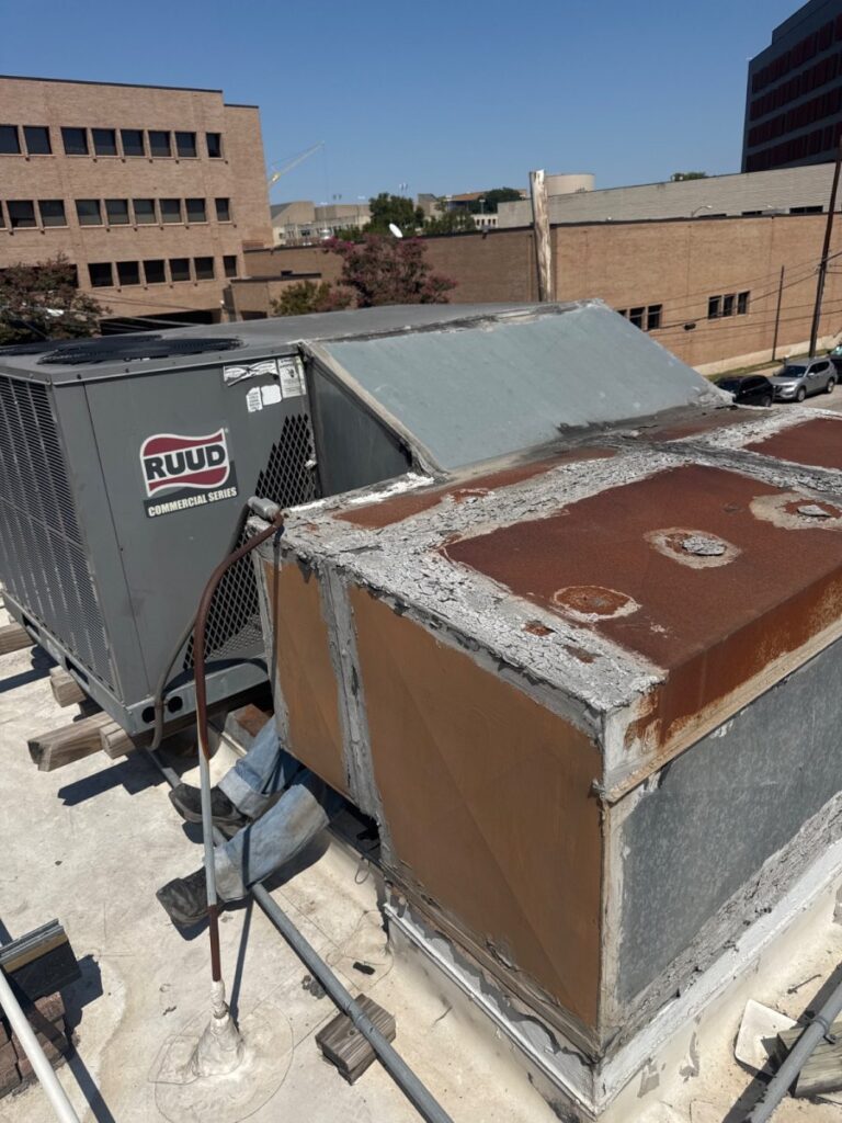 AC RTU Duct repair in Austin Tx.