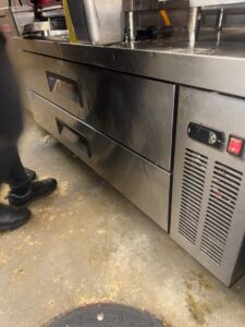 Quoted repair for low boy commercial cooler