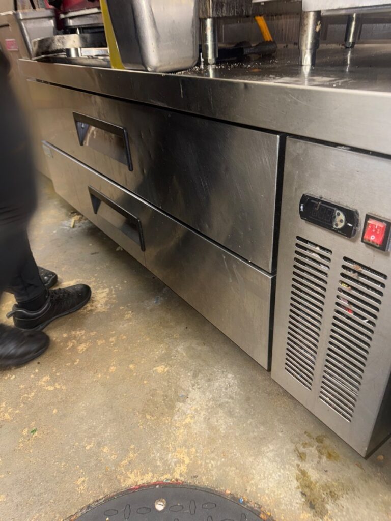 Quoted repair for low boy commercial cooler