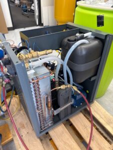 Chiller refrigerant retrofit.