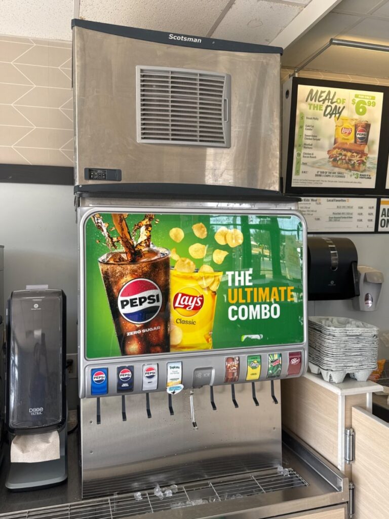 Deep cleaned Subway ice machine in Little River Academy.