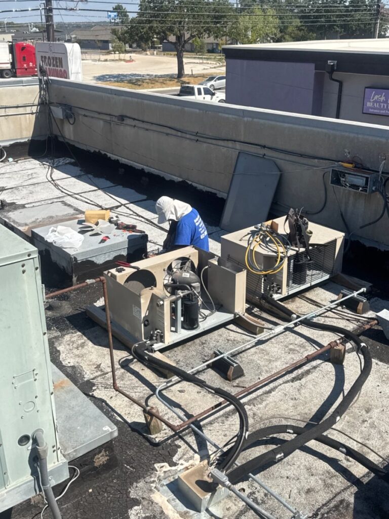Repaired condensers for ice cream machine in Georgetown, Texas