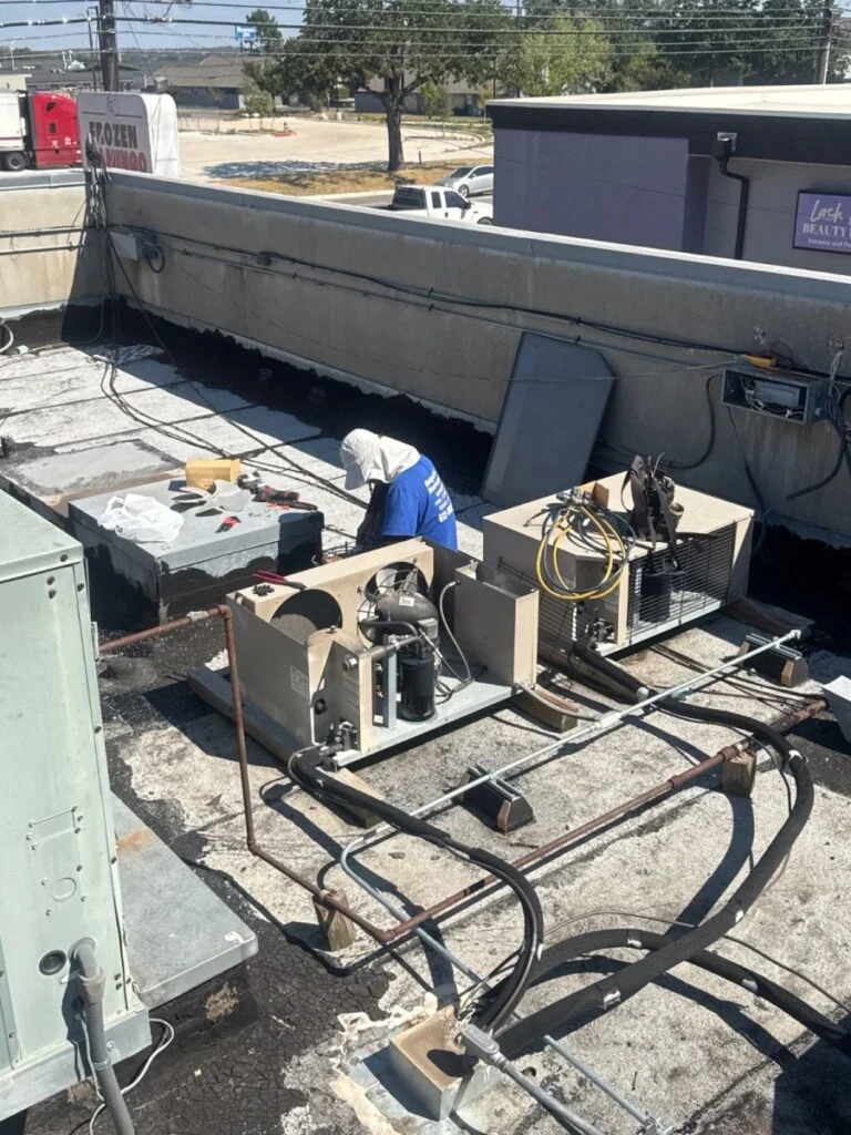 Repaired condensers for ice cream machine in Georgetown, Texas