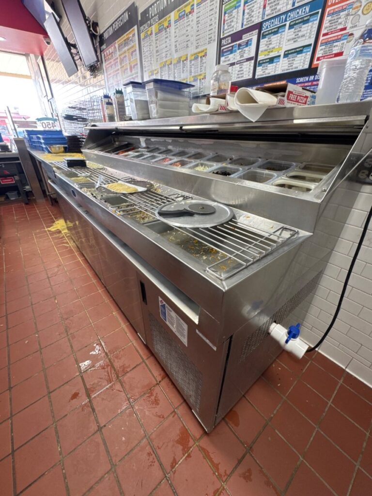 Repaired pizza prep table in Taylor, Texas