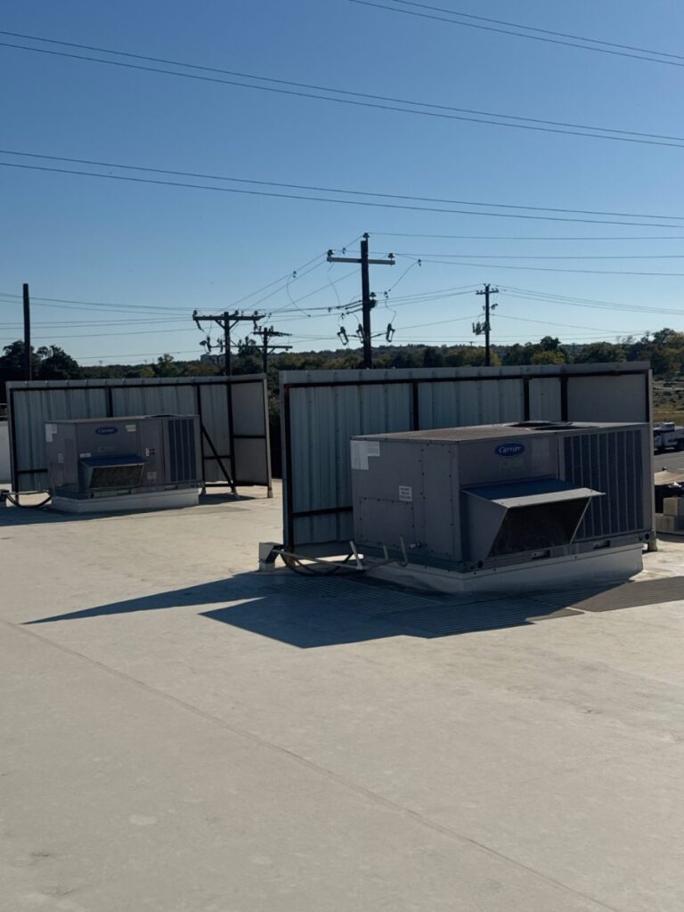 Perform preventive maintenance on floor AC RTUs in Leander, Texas