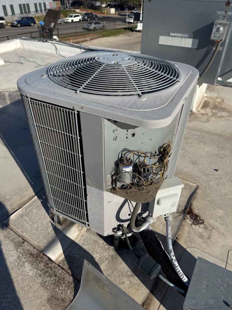 Diagnose air conditioning unit in warehouse in Austin, Texas