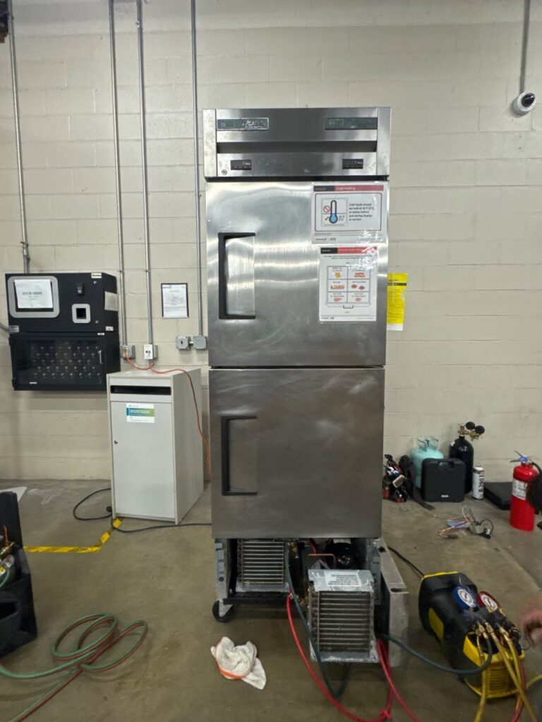 Repaired reach in cooler/freezer combo in round rock Texas.