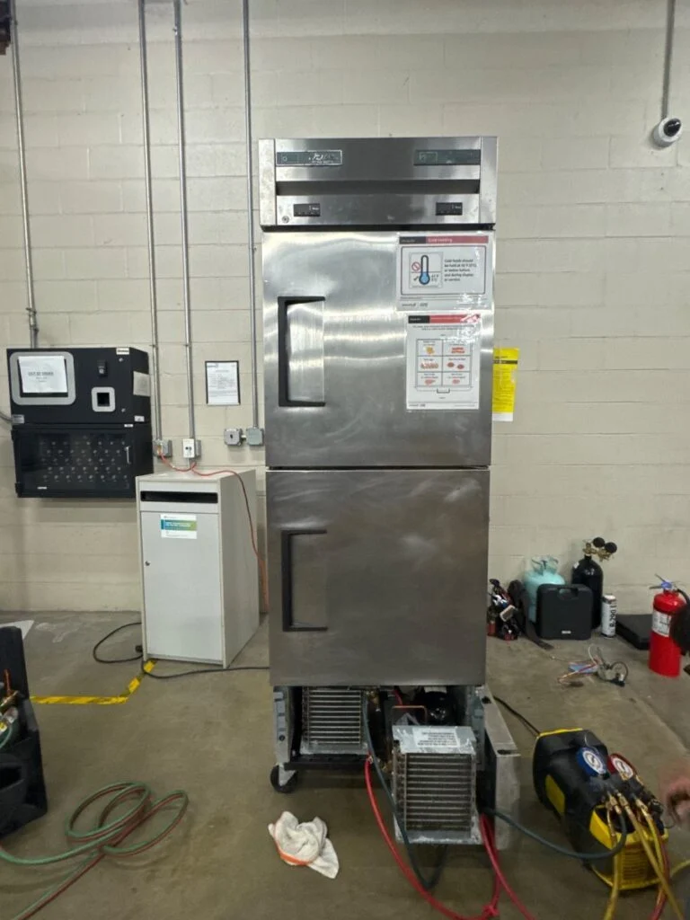Repaired reach in cooler/freezer combo in round rock Texas.
