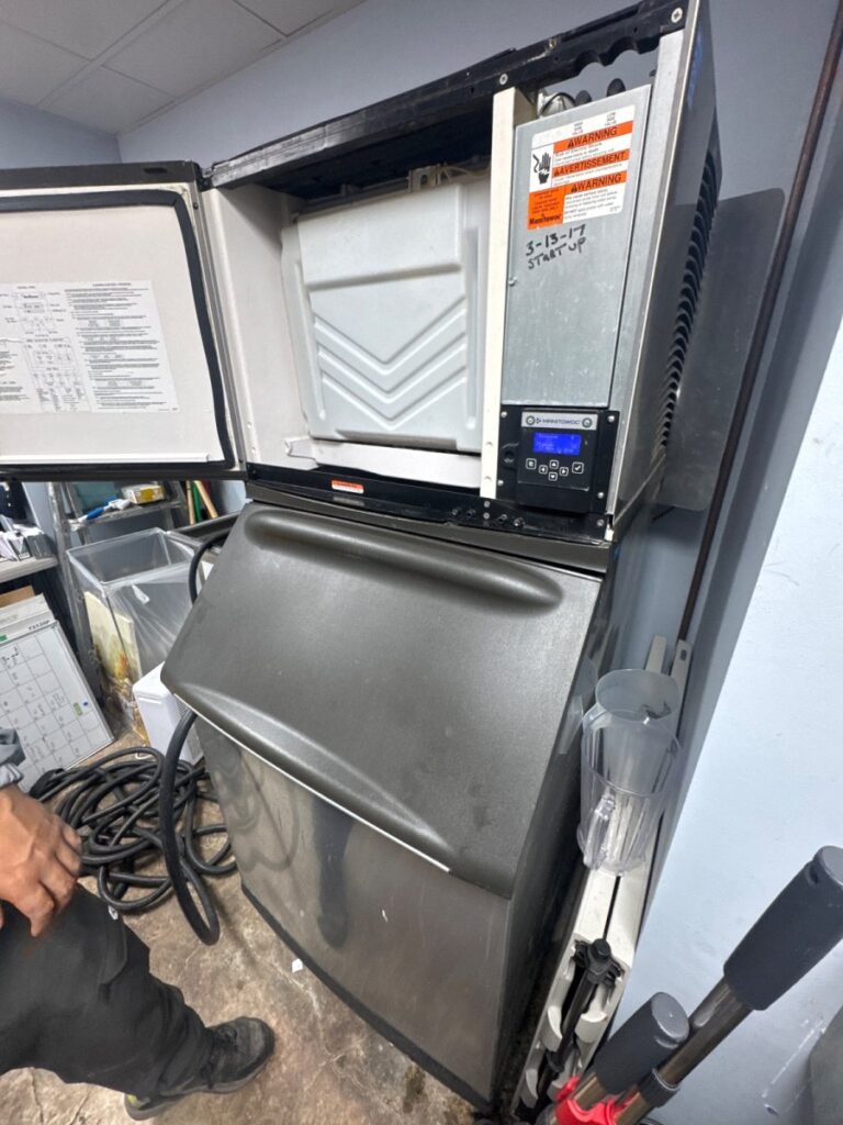 Cleaned Manitowoc ice machine in north Austin Texas.
