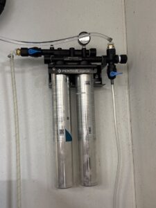 Install new ice machine filter on Hoshizaki ice machine