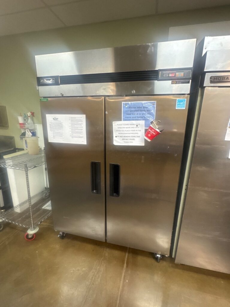 Replace drain line heater on two door blue air commercial refrigeration freezer