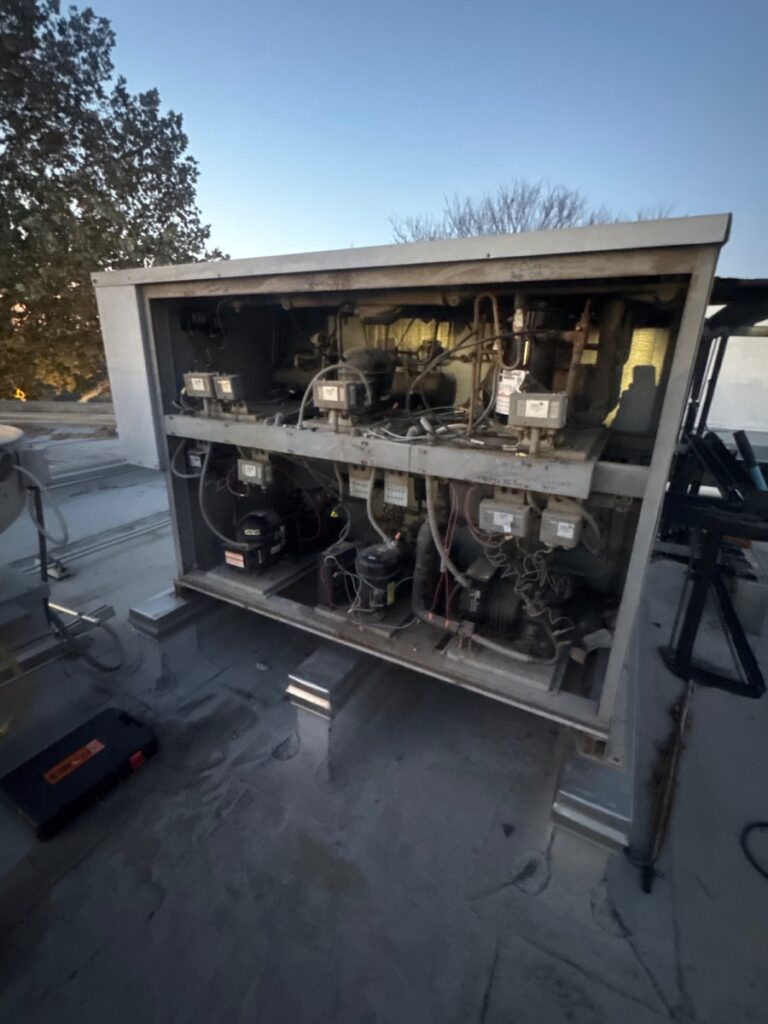 Refilled refrigerant on rack system in Georgetown, Texas