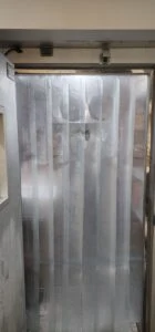 Installed strip curtains on walk in freezer in round rock