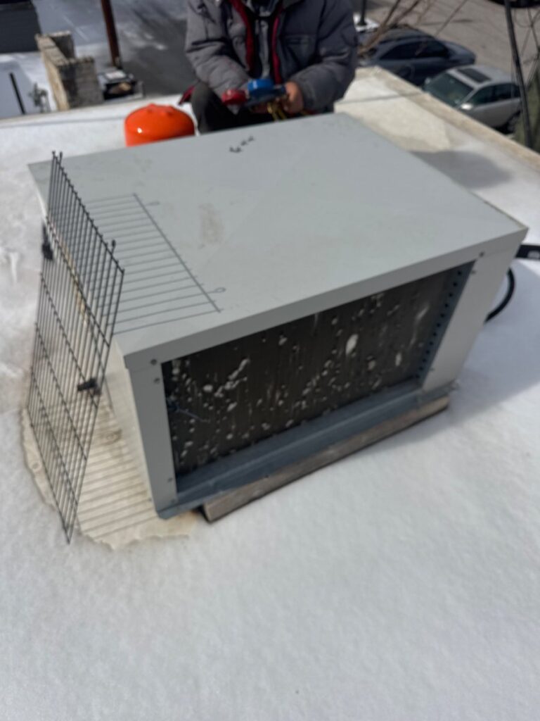 Prepared walk-in cooler in round rock Texas during snowstorm