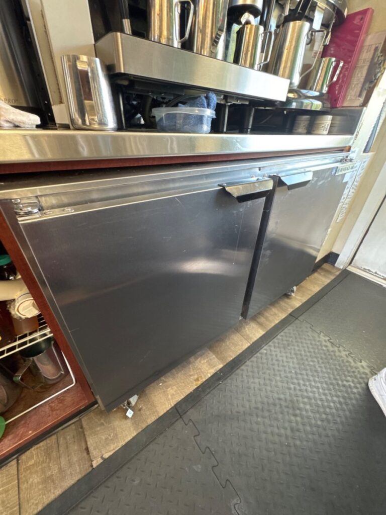 Repaired Beverage air under counter two door cooler in Austin, Texas