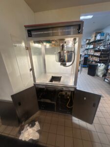 Repaired popcorn machine in commercial kitchen in Hutto, Texas