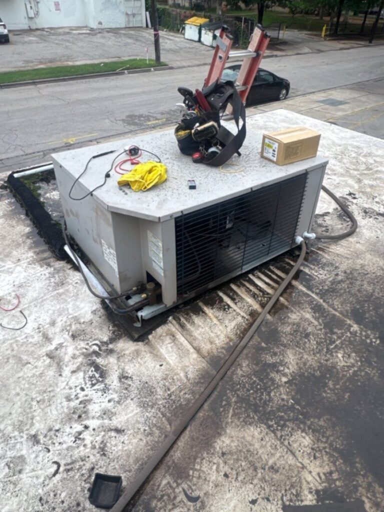 Perform preventative maintenance on HVAC and ref refrigeration equipment in downtown Austin, Texas