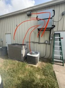 Performed commercial HVAC preventative maintenance on two split-system air conditioning units at Domino's Pizza in Manor, TX...